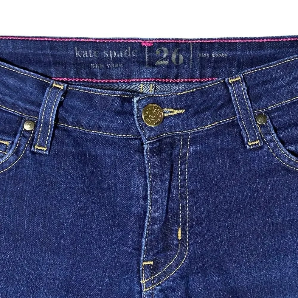 Y2K Kate Spade Play Hooky Straight Leg Jeans - 26x28